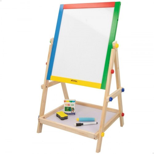 Woomax 2-i-1 dobbeltsidet tavle - 5 dele, 37,5 × 65 × 30,5 cm (4 enheder)