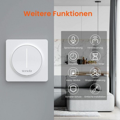 Smart lysdæmper Wi‑Fi - Tenda SS9, hvid