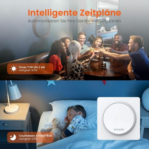 Smart lysdæmper Wi‑Fi - Tenda SS9, hvid
