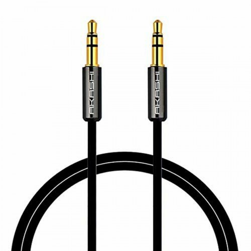 AUX kabel 3,5 mm - Akashi - 1 m - Sort