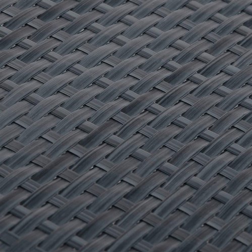Altanafskærmning 500 × 90 cm i polyrattan - antracitgrå