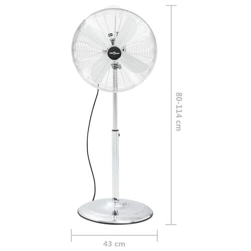Gulvventilator 40 cm 3 hastigheder krom