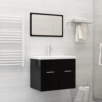 Indbygget håndvask med hane 61x39x18 cm keramisk hvid
