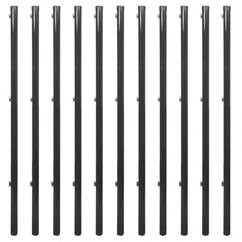 Fletvævshegn med spydforankring 0,8x25 m grå