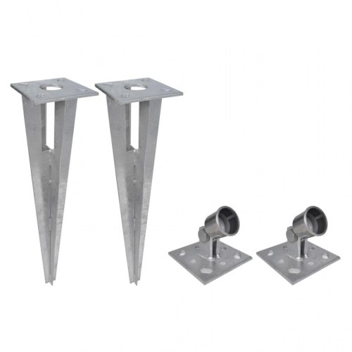 Fletvævshegn med spydforankring 0,8x25 m grå