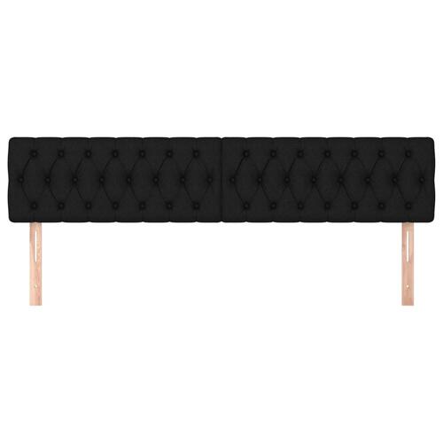 Sengegavle 2 stk. 90x7x78/88 cm stof sort
