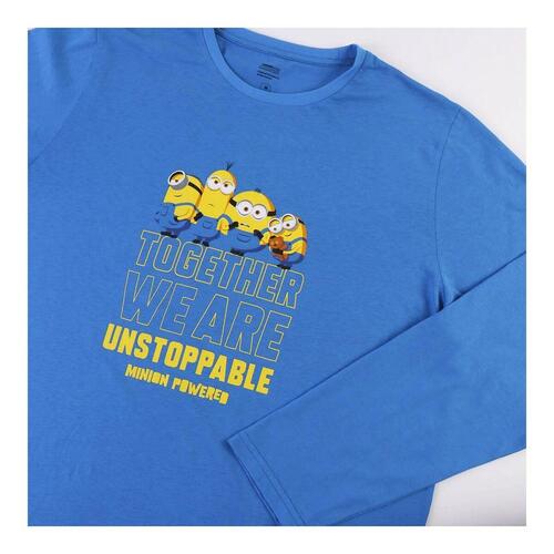 Nattøj Minions Mænd Blå (Voksne) XXL