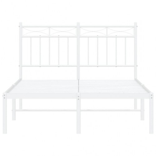 Sengeramme med sengegavl 120x200 cm metal hvid