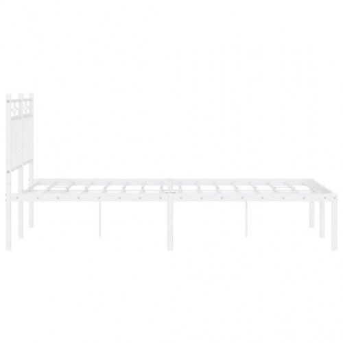 Sengeramme med sengegavl 120x200 cm metal hvid