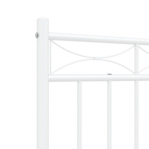 Sengeramme med sengegavl 120x200 cm metal hvid