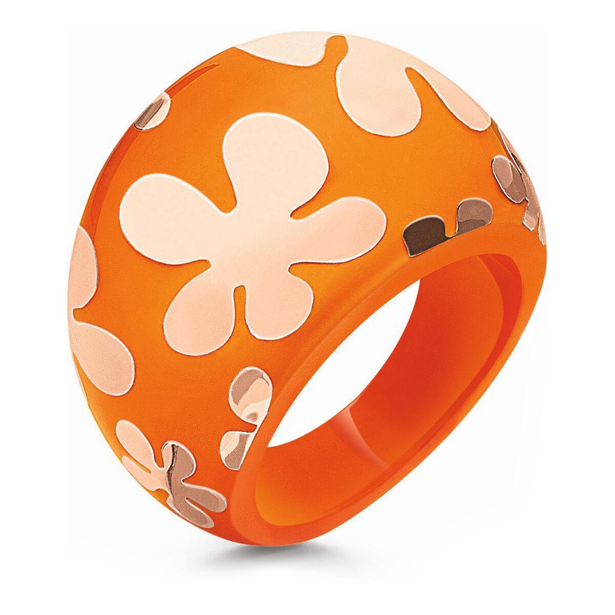 Ring til kvinder, str. 12 - orange plastik