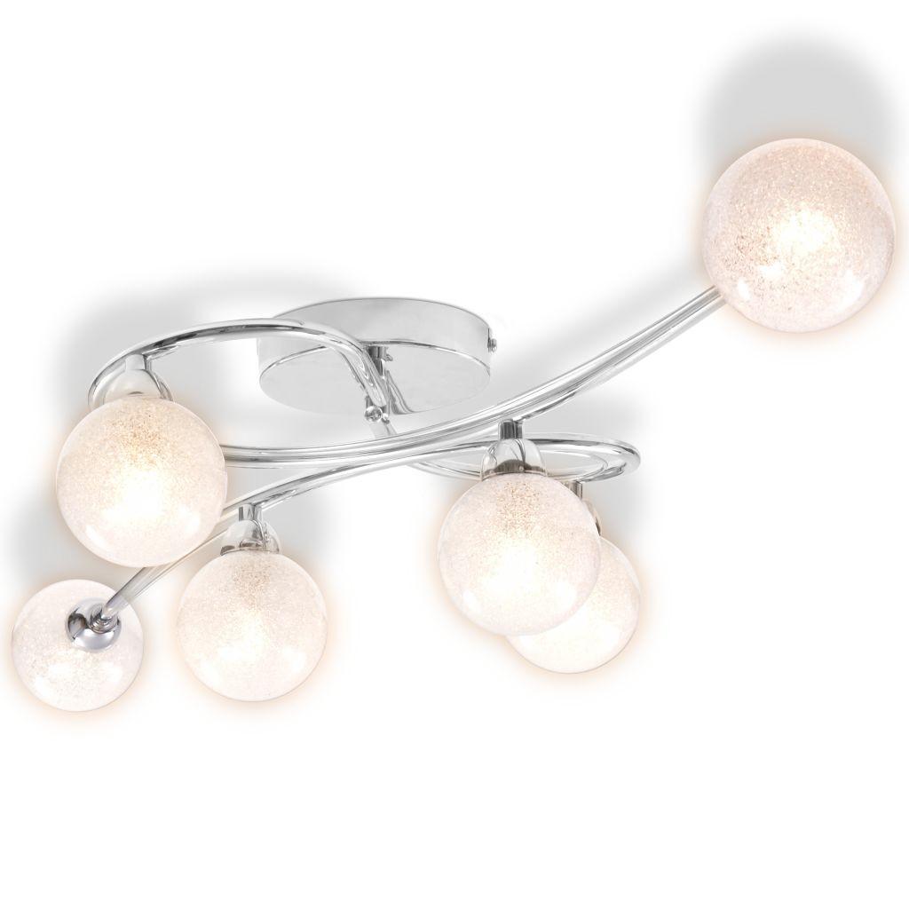 Loftslampe med 6 skærme G9 krom