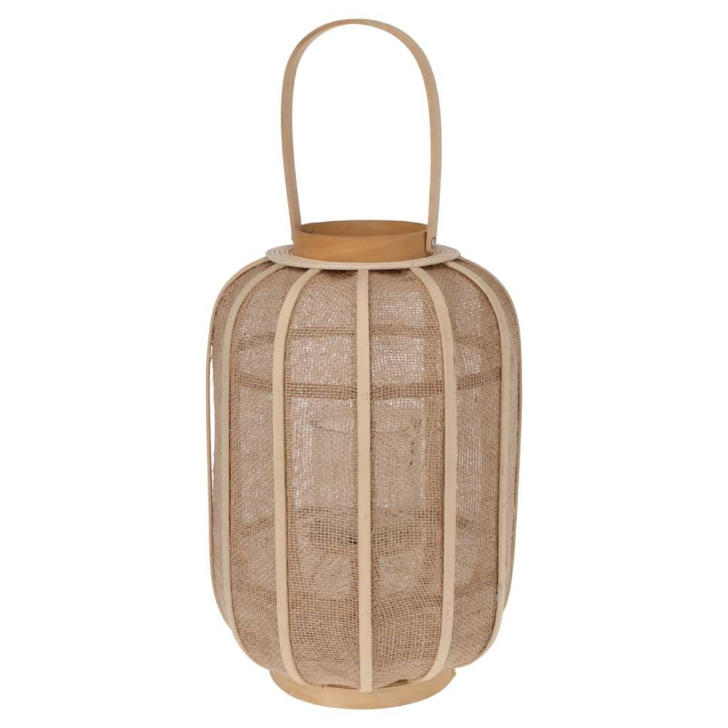 H&S Collection hængende lanterne 28x40 cm rattan beige