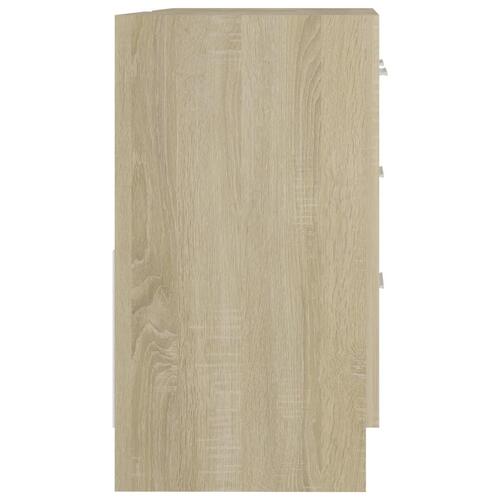 Underskab til håndvask 63x30x54 cm konstrueret træ sonoma-eg