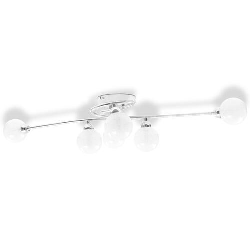 Loftslampe med 6 skærme G9 krom
