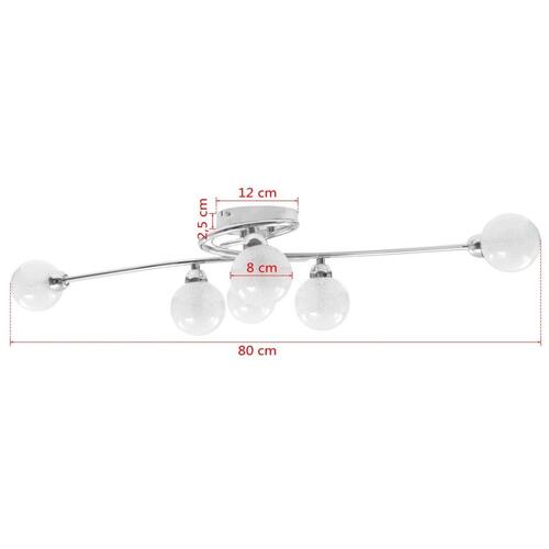 Loftslampe med 6 skærme G9 krom