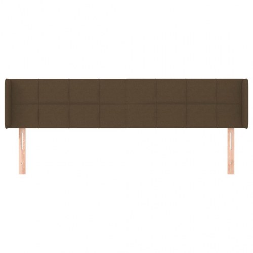 Sengegavl med kanter 203 x 16 x 78/88 cm - mørkebrun