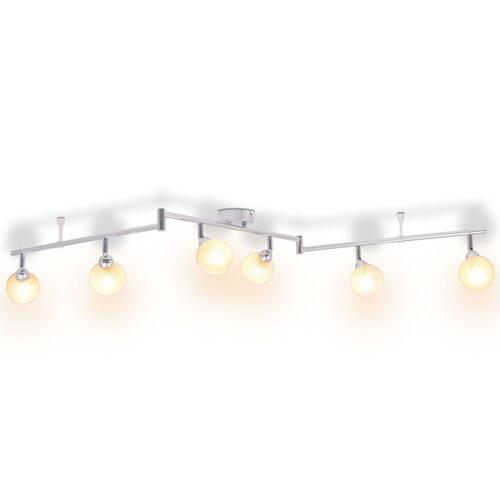 Loftslampe med 6 skærme G9 krom