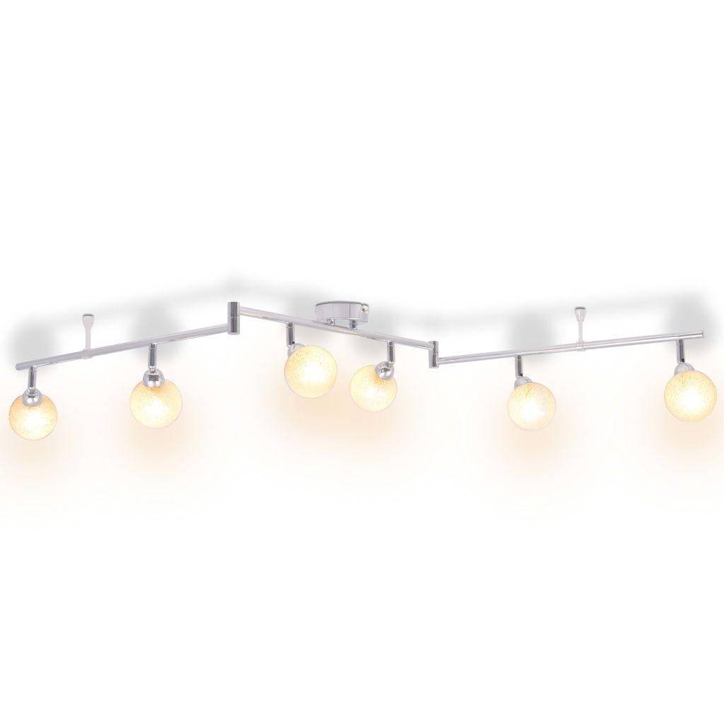 Loftslampe med 6 skærme G9 krom