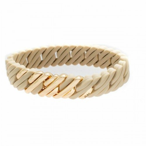 TheRubz armbånd 100172 - 15 mm, beige, silikone/stål