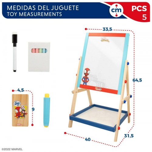 Spidey tavle 2-i-1 med tilbehør - 40 × 64,5 × 31,5 cm (4 enheder)