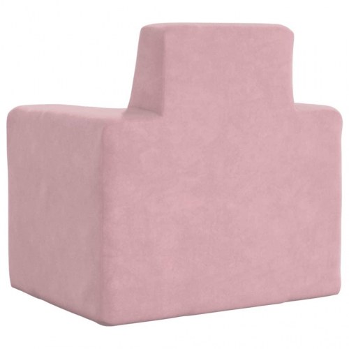 Sofa til børn blødt plys pink