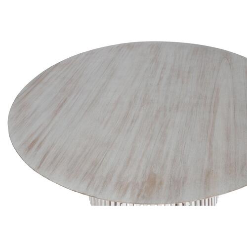 Spisebord Home ESPRIT Hvid Cedertræ 150 x 150 x 75 cm