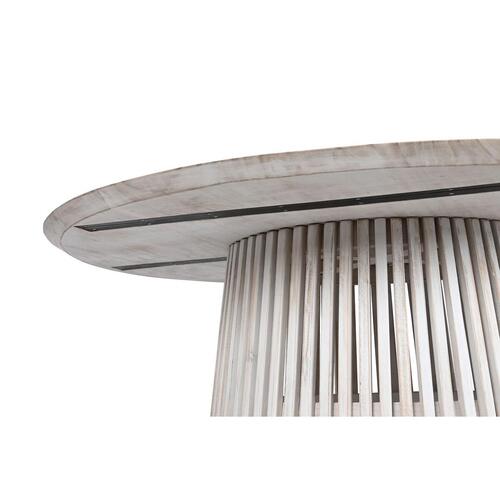 Spisebord Home ESPRIT Hvid Cedertræ 150 x 150 x 75 cm
