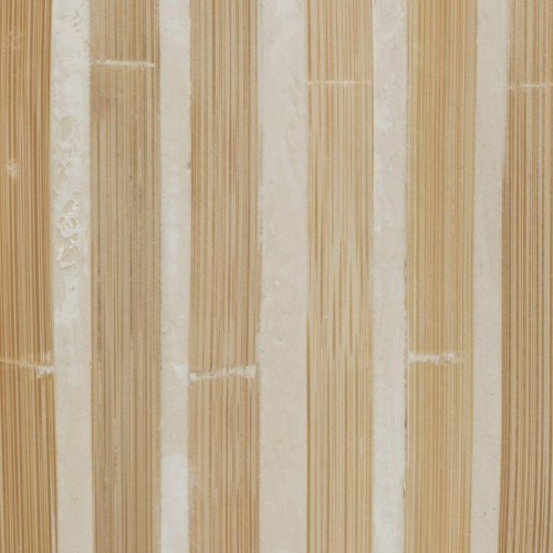 Lyseholder Beige Bambus Træ MDF 10,5 x 10,5 x 21 cm
