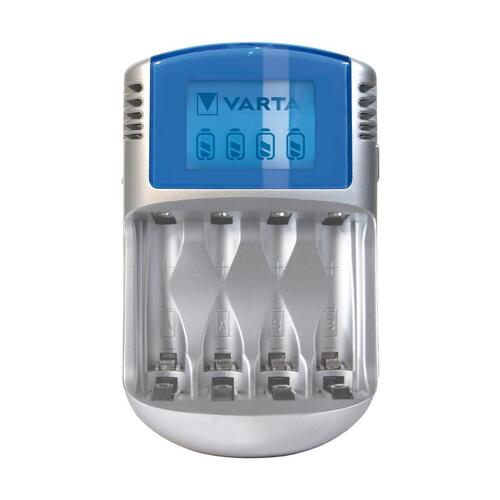 Varta POWER LCD oplader med 4 genopladelige AA-batterier