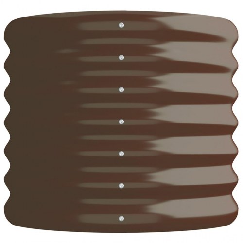 Plantekasse 114x40x36 cm galvaniseret stål brun