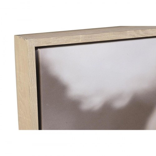 Lærred - beige blomstermotiv, 83 × 4,5 × 122,5 cm