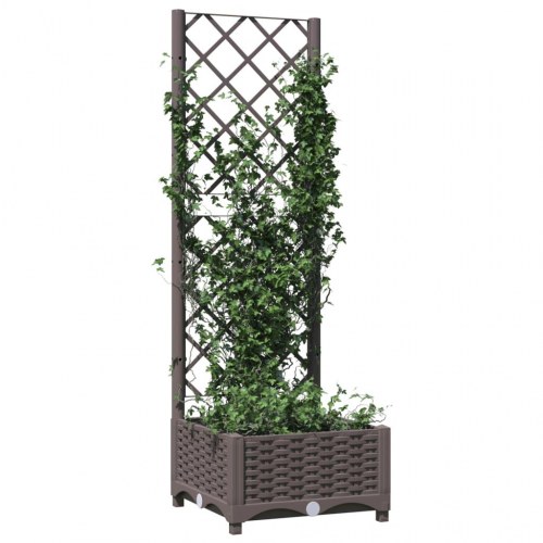 Plantekasse med espalier 40x40x121,5 cm PP brun