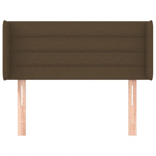 Sengegavl med kanter 103 x 16 x 78/88 cm - mørkebrun