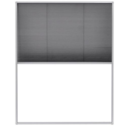 Plisseret insektnet til vinduer 100x160 cm aluminium