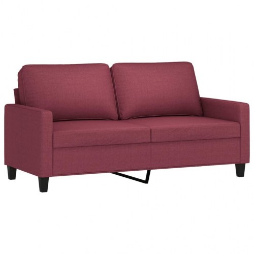 2-personers sofa i stof - vinrød, sædebredde 140 cm