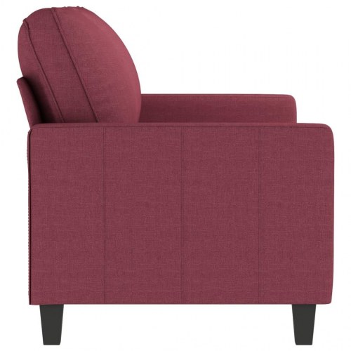 2-personers sofa i stof - vinrød, sædebredde 140 cm