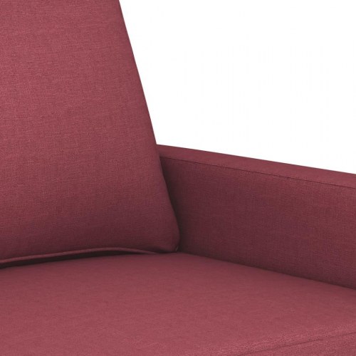 2-personers sofa i stof - vinrød, sædebredde 140 cm