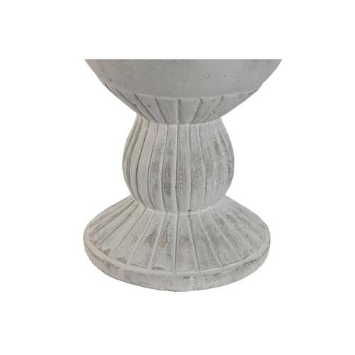 Urtepotte Home ESPRIT Hvid Cement Romantisk Brugt 31 x 31 x 49 cm
