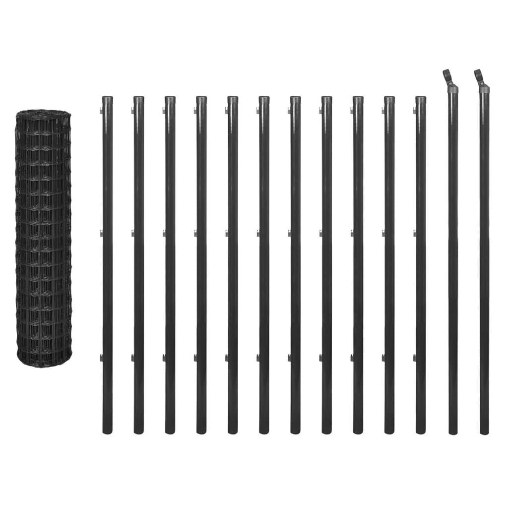 Eurohegn 25 x 1,2 m stål grå