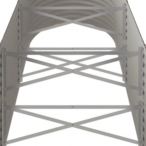 Plantekasse 224x40x36 cm galvaniseret stål brun