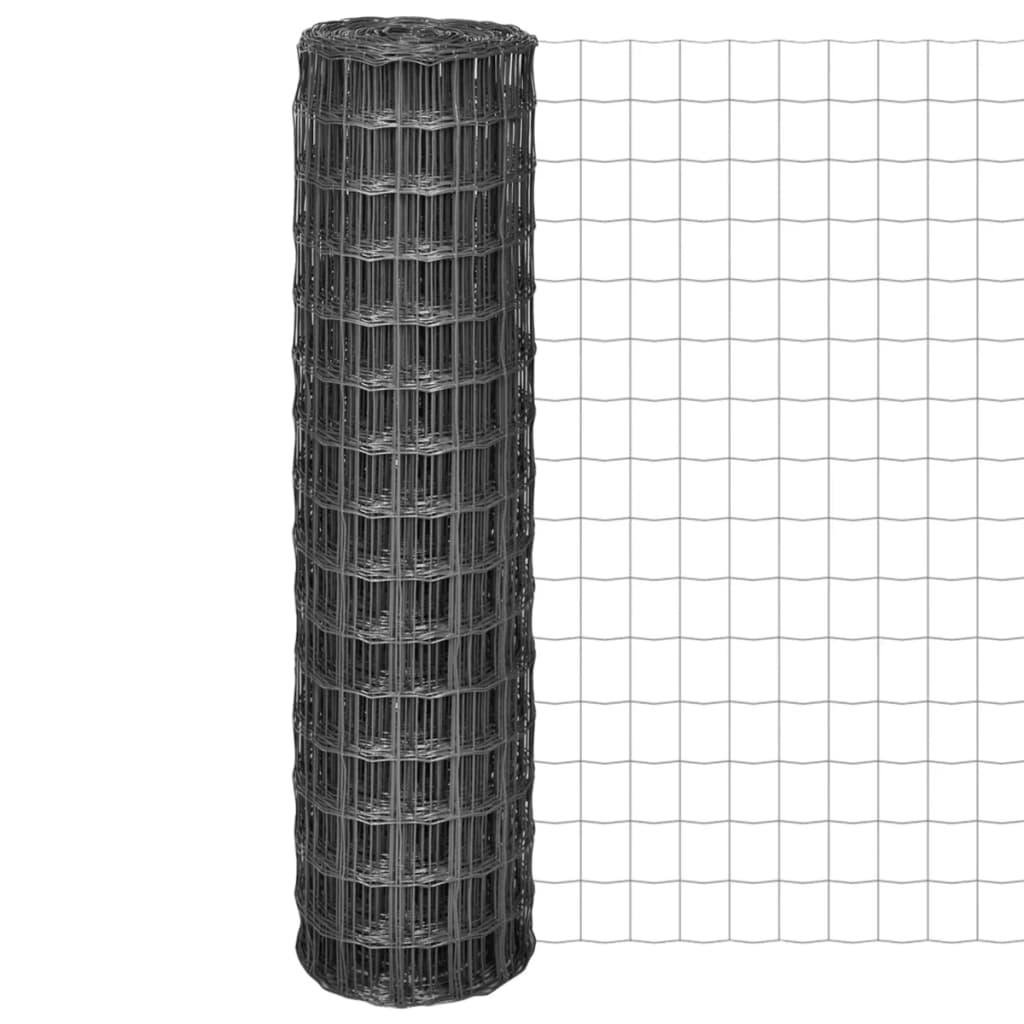 Eurohegn 25 x 1,5 m stål grå