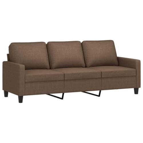 3-personers sofa i stof - brun, 198 cm