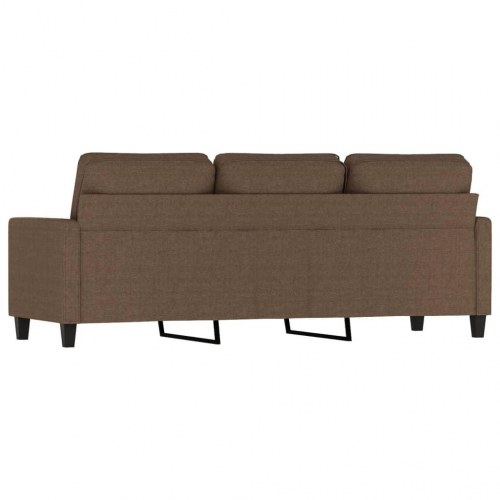3-personers sofa i stof - brun, 198 cm