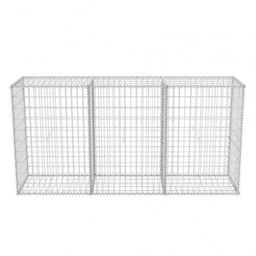 Gabionkurv 200 x 50 x 100 cm galvaniseret stål