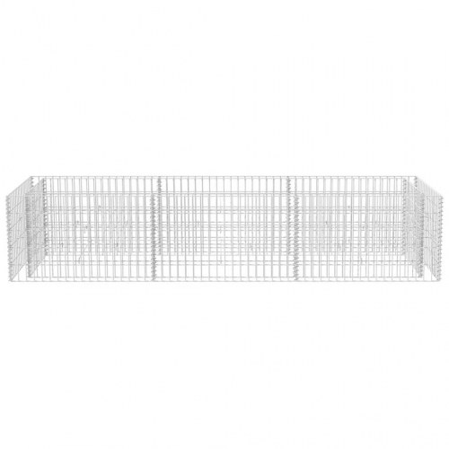 Gabion-højbed 270×90×50 cm i galvaniseret stål - sølvfarvet