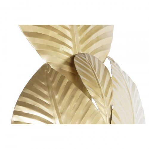 Væglampe - gylden metal, bladdesign, E27, 50 W, 220 V (37 × 14 × 58 cm)