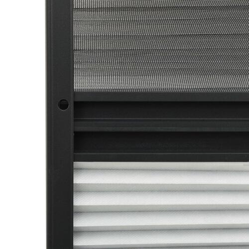 Plisseret insektnet til vinduer 80x100 cm afskygning aluminium