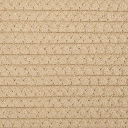 Opbevaringskurv i bomuldsreb Ø40 x 35 cm - beige og hvid
