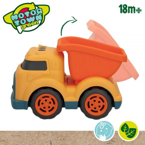 Motor Town sæt med offentlige byggepladskøretøjer - dumper & skraldebil, 17,5 × 11 × 11 cm (4 enheder)